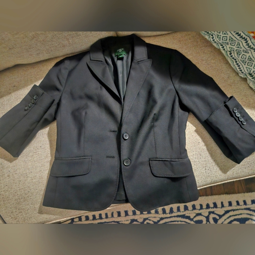 J Crew Wool Classic Black Blazer